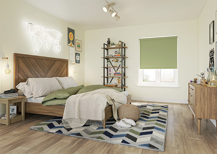 Trinity (Blackout), Soft Green - Roller Blind - Image 7